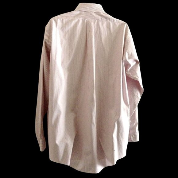 Brooks Brothers Men's Shirt 16-1/2 4/5 Maroon Stripe Traditional Fit Non Iron - Picture 3 of 4
